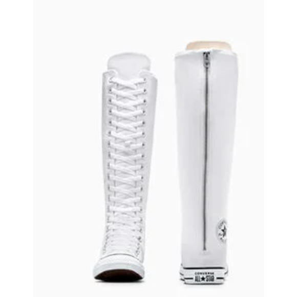 Converse Women's CTAS Knee High Zippered XX Hi Size 6.5 White NWT - Picture 4 of 7